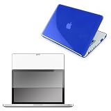 Clear Dark Blue Hard Shell Case + Anti-Glare Screen Protector Compatible With Macbook® Pro 13 Aluminum