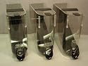 3 Black & Clear Lucite Roasted Coffee Bean Dispensers