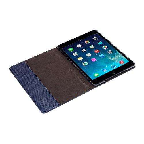 Zenus Metallic Diary Leather Carrying Case with Folio Kickstand for Apple iPad Air, Navy (APPD5-MMTDY-NV)