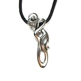 Goddess of Prosperity for Abundance Pewter Pendant with Black Corded Necklace