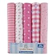 Luvable Friends 5-Pack Receiving Blankets - Pink