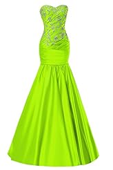 Sexy Mermaid Sweetheart Satin Crystal Crystals Sequined Beaded Lace Evening Dress/Prom Dress/Party Dress 