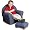 KidKraft Upholstered Rocker w/Ottoman - Denim