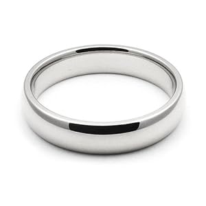 14K White Gold Men's & Women's Wedding Bands 4mm comfort-fit