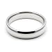 18K White Gold Men\'s & Women\'s Wedding Bands 4mm comfort-fit light