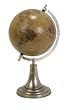 Large Pewter Finish Executive Style Desktop Globe 15"