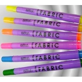 Berol Fabric Textile Marker Pens - Pack of 6