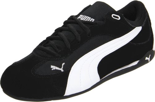 Puma Women's Fast Cat SM Shoe,Black/White/Puma Silver,8 B US
