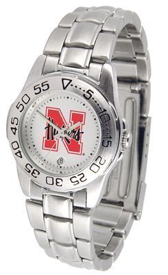 Nebraska Cornhuskers Suntime Ladies Sports Watch w/ Steel Band - NCAA College Athletics