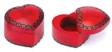 Heart Swivel Box Hand Carved Wood