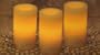 Set of 3 Flameless Scented Wax Candles Vanilla - 6" by 3" with Built in Timer