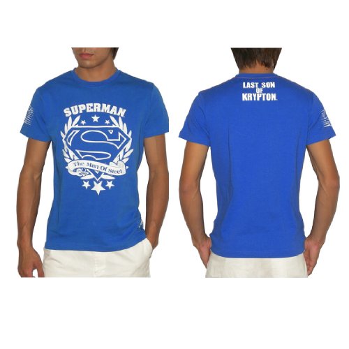  LIMITED COLLECTORS EDITION: Mens SUPERMAN / DC Comics Superhero T-Shirt / Tee - "Last Son of Krpton" - Blue