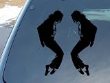 MICHAEL JACKSON 2 STICKER SET - Sticker Decal - Black 18"