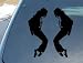 MICHAEL JACKSON 2 STICKER SET - Sticker Decal - Black 18"