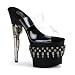 7 1/2 Inch Gun Heel Army Shoe Military Costume Accessory Ammo Bullet Sexy Shoe Black