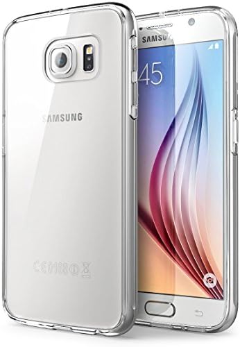 Galaxy S6 Case, Enobu Naked Shield Hard Case for Samsung Galaxy S6 [Shock Absorbing Bumper with Clear Back Protection]- Clear