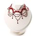 Victorian Style Hot Red Beaded Choker