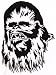 Star Wars CHEWBACCA Logo Car Window Rub On Decal Sticker