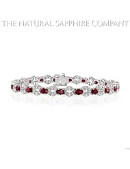 18KW Bracelet with 3.76ctw rubies and 1.62ctw diamonds, 6.75"