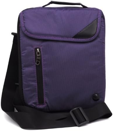 Premium Shockproof Sleeve Carrying Bag Case with Shoulder Strap Zipper for iPad Air 2 3 4 Samsung 10.1 Inch Tablet PC (Purple)