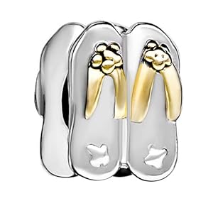 Pugster Stylish Flip Flop Charm Bead Fits Pandora Chamilia Biagi Charms Bracelet