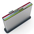 Joseph & Joseph INDS0100CB, Set 4 taglieri in polipropilene con base "Steel"
