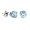 2 CT Blue Topaz Stud Earrings 14k White Gold (I1-I2 Clarity)