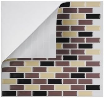 Hanhwa Bodaq Decoration Sheets 3d Surface Tiles/brick Style for Renovation Home(pack of 10) (cocoa&brown)