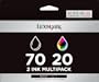 Lexmark Twin-Pack #70 Black and #20 Color Print Cartridges (15M2328)