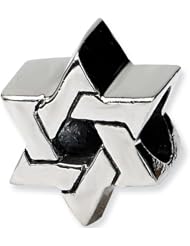 Reflection Beads Silver Star of David Religious Bead