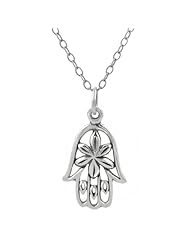 Sterling Silver Hamsa Hand Necklace
