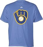 Milwaukee Brewers -Light Blue- Cooperstown Throwback Official Logo T-Shirt