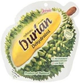 Durian Dried (Dehydrated) Fruit 65 g,(Pack of 5). (Free A Gift Wooden Key Chain Pencil Handmade)