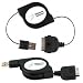 UltimateAddons 1.8 metre extra long retractable Sync and Charge USB Cable for Apple iPhone 4 / 4G