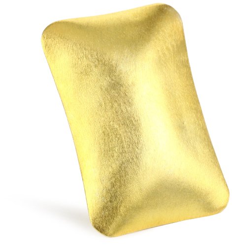 BORA Gold Vermeil Rectangle Pillow Ring, Size 7