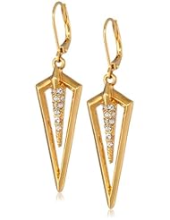 Sam Edelman Open Pave Gold Drop Earrings