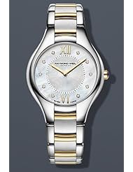 Raymond Weil Noemia Mother of Pearl Diamond Dial Two Tone Stainless Steel Ladies Watch 5132-STP-00985
