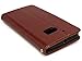 HTC 10 Wallet Case, Bastex Luxury Brown PU Leather Case Flip Cover with Card Slots & Stand for HTC 10 HTC M10 HTC One M10