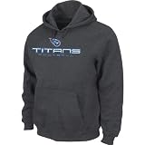 NFL Men's Tennessee Titans 1st and Goal IV Long Sleeve Hooded Fleece Pullover (Charcoal Heather, Large)