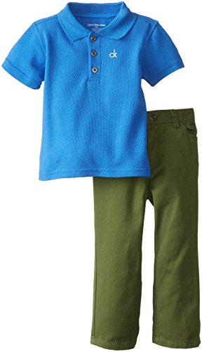 Calvin Klein Baby Boys' Blue Polo with Pants