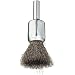 Weiler Wire End Brush, Solid End, Round Shank, Stainless Steel 302, Crimped Wire