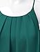JJ Perfection Women's Round Neck Front Pleated Chiffon Tank Top Jade 3XL