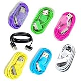 Pack of 7 PCS Blue/black/green/hot Pink/purple/white/yellow 3ft USB Sync Data Cable for Iphone 4 4s 3g/s Ipod