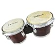 Dark Stained Hardwood Tunable Bongo Drums 7" & 8"