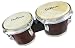Dark Stained Hardwood Tunable Bongo Drums 7" & 8"