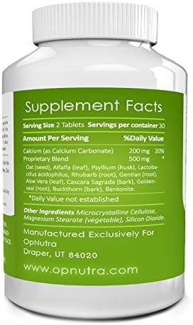 14 Day Detox Colon Cleanse with Probiotics By Opnutra - Lose Weight and Reach Your Goals! Fix Your Digestive Health! 60 Tablets, Blend of 9 Amazing Herbs, Super Effective Colon Cleans