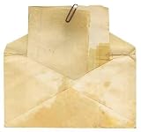 Stained Vintage Letter and Envelope with a Rusty Paperclip. - 24
