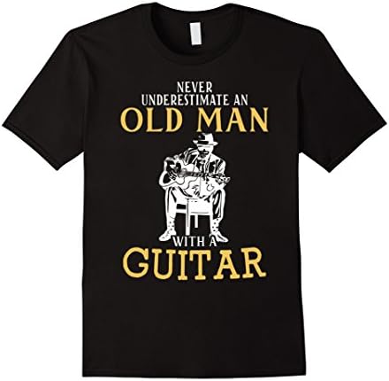 Men's Old man with a Guitar XL Black