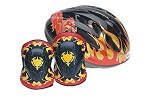 Bell Child Bike Helmet and Elbow/Knee Pad Value Pack (Blazing Dragon)