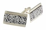 Handcrafted Sterling silver and aluminium Roses cufflinks